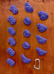 15 screw on Climbing Holds in Purple screws Included